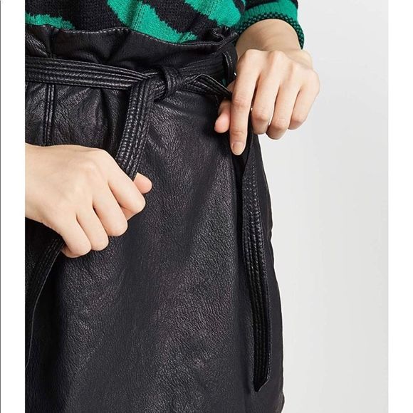 NWOT Free People Faux Leather Payton Miniskirt - Picture 3 of 12